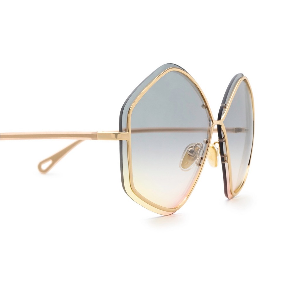 Chlo Layha Gold Multicolored Gradient Sunglasses … - image 4